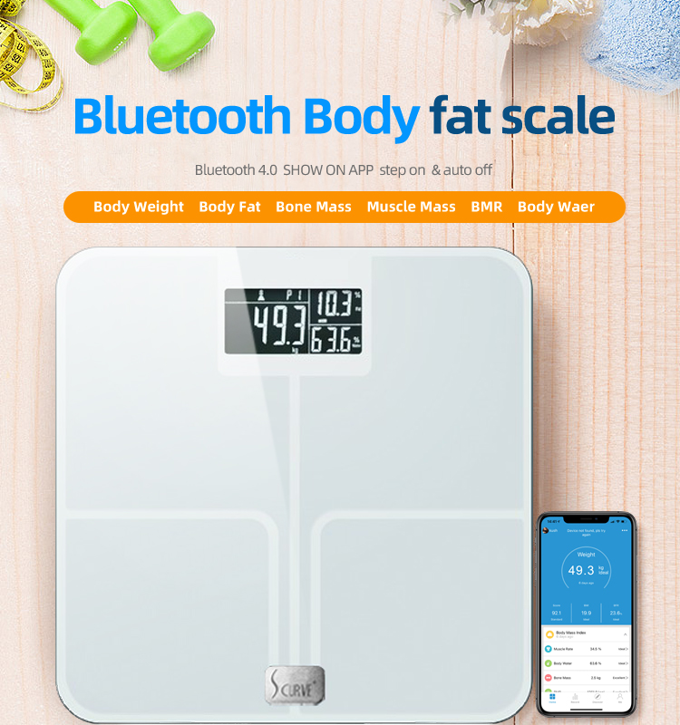 ody 脂肪率トラッカーとスマートフォン アプリ スケール