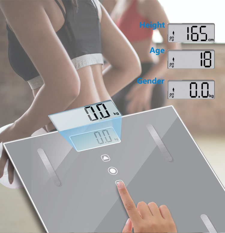 体脂肪の浴室用デジタル体重計